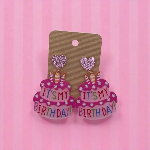 Birthday
Cake Candle Design Acrylic Earrings - Picture 2 of 3